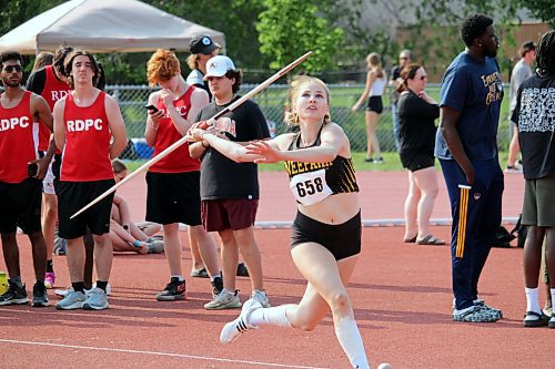 Neepawa's Tryn Turner won the gold medal for the second straight year at the MHSAA track and field provincials on Friday at UCT Stadium. (Lucas Punkari/The Brandon Sun)