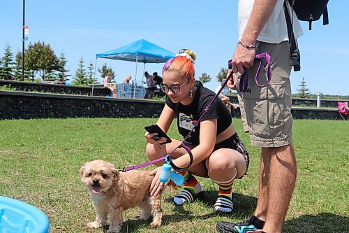 Westman residents and their furry friends drop by the Riverbank Discovery Centre ground Sunday afternoon to take part in this year’s “Pooch Pride” event, which officially marks the beginning of Brandon Pride Week 2023. (Kyle Darbyson/The Brandon Sun)