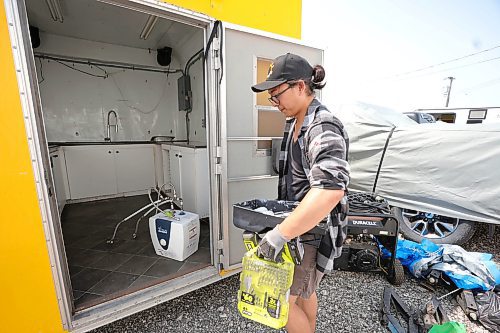 RUTH BONNEVILLE / WINNIPEG FREE PRESS

ENT - Prairie Solar Cafe

Photo of young entrepreneur, Stephen Kang, in his Prairie Solar Caf trailer that he's retrofitting from an ice cream trailer.

Subject: Winnipegger Stephen Kang is preparing to launch what might be the city&#x573; first solar powered food truck this summer. Prairie Solar Caf aims to offer diners a quitter, more environmentally friendly food truck experience by swapping the usual gas-powered generator for solar panels.

Eva Wasney


June 12th,  2023