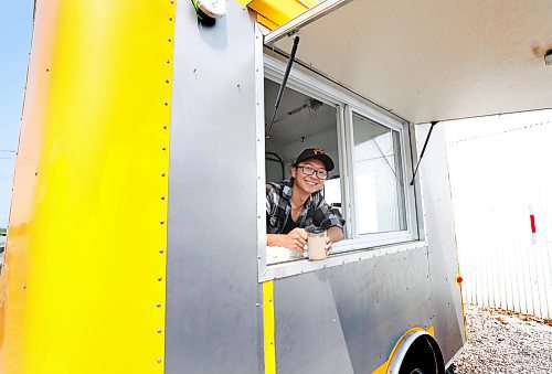 RUTH BONNEVILLE / WINNIPEG FREE PRESS

ENT - Prairie Solar Cafe

Photo of young entrepreneur, Stephen Kang, in his Prairie Solar Caf trailer that he's retrofitting from an ice cream trailer.

Subject: Winnipegger Stephen Kang is preparing to launch what might be the city&#x573; first solar powered food truck this summer. Prairie Solar Caf aims to offer diners a quitter, more environmentally friendly food truck experience by swapping the usual gas-powered generator for solar panels.

Eva Wasney


June 12th,  2023