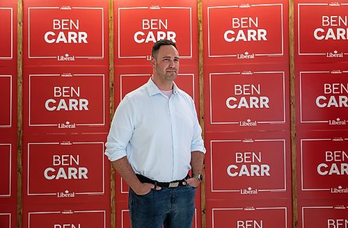 JESSICA LEE / WINNIPEG FREE PRESS

Liberal candidate Ben Carr is photographed posing for a photo at his campaign office June 14, 2023.

Reporter: Danielle Da Silva