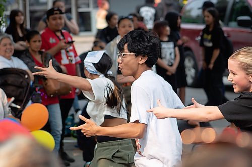 Mike Thiessen / Winnipeg Free Press 
Johan Malolos performing with the Live Dance Centre dance troupe at the annual North End block party. The event is held by Inner City Youth Alive, a local non-profit serving children in Winnipeg&#x2019;s North End. 230615 &#x2013; Thursday, June 15, 2023