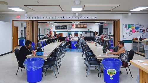 MIKE DEAL / WINNIPEG FREE PRESS
A light crowd of participants gather for bingo at the Dauphin Multi-Purpose Senior Centre, 55 1 St SE, Dauphin, MB. 
230616 - Friday, June 16, 2023.