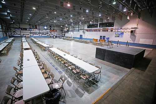 MIKE DEAL / WINNIPEG FREE PRESS
The Dauphin Recreation Services Centre where a Community Support Centre has been set up in the curling rink. 
230616 - Friday, June 16, 2023.