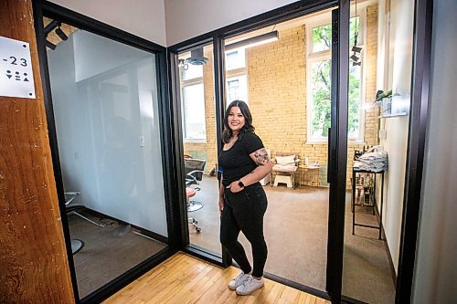 MIKAELA MACKENZIE / WINNIPEG FREE PRESS


Kayla Pabon, owner of KP Hair, is one of the tenants in The Village (a new beauty centre where small businesses rent spaces) in the Exchange on Friday, June 16, 2023.  For Gabby story.
Winnipeg Free Press 2023