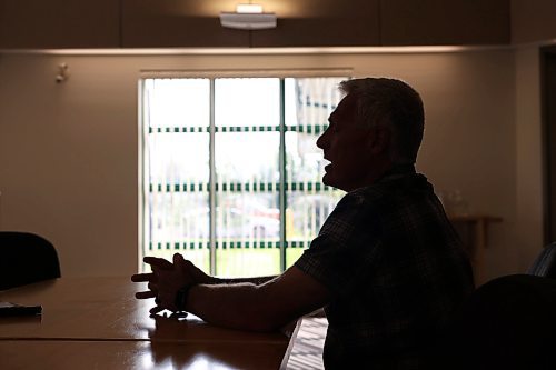 16062023
Dauphin Mayor David Bosiak speaks with Brandon Sun reporter Geena Mortfield at Dauphin City Hall on Friday about the tragedy that claimed the lives of 15 Dauphin residents and injured 10 others on the Trans Canada Highway at Carberry on Thursday.
(Tim Smith/The Brandon Sun)