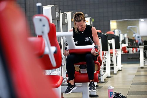 JOHN WOODS / WINNIPEG FREE PRESS
Amber Hoskins works out on the leg curl machine at the YMCA-YWCA on Vaughn St at 6:00AM, Tuesday, June 20, 2023. 

Reporter: Abas/24 hr