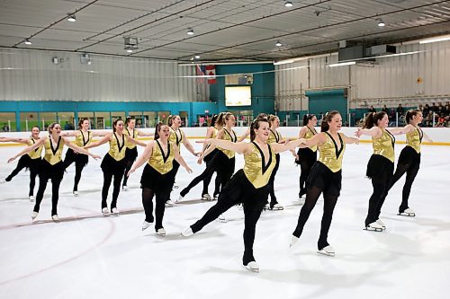 The Wheat City ConnXion synchronized figure skating team performs during Skate Brandon's 2019 Spring Ice Show at the Kinsmen Arena. Skate Brandon is hoping to have all of its skating sessions at the Keystone Centre this winter following the closure of the Sportsplex rink. (Tim Smith/The Brandon Sun)