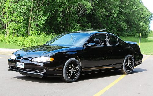 A 2002 Chevrolet Monte Carlo, Dale Earnhardt edition owed by 21-year old Brandonite Sam, sits at a park on Thursday in the Wheat City. (Michele McDougall/The Brandon Sun) 