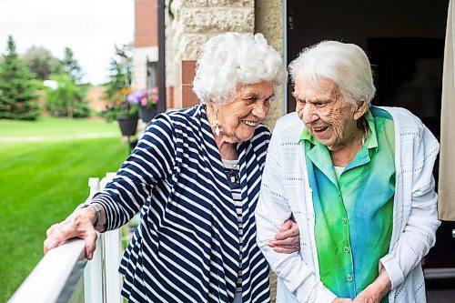 MIKAELA MACKENZIE / WINNIPEG FREE PRESS


Toini Hawthorn (left) and Aili Lean, the elderly daughters of a Finnish-born midwife who delivered an estimated 2,000 babies in the Elma area during her career, at Concordia Village on Wednesday, June 21, 2023.  For Eva Wasney story.
Winnipeg Free Press 2023