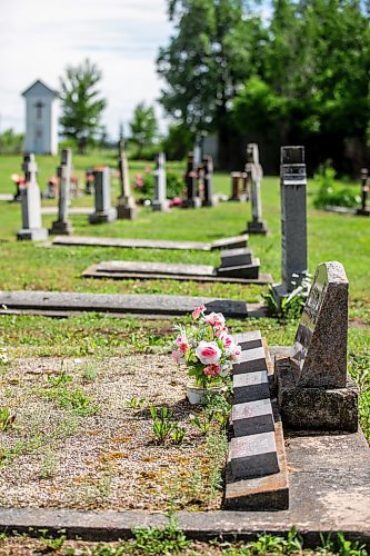 MIKAELA MACKENZIE / WINNIPEG FREE PRESS


The graves of the Sitar family, victims of a brutal axe murderer in the 1930s, at Stony Hill Cemetery near Elma, Manitoba on Thursday, June 22, 2023.  For Eva Wasney story.
Winnipeg Free Press 2023