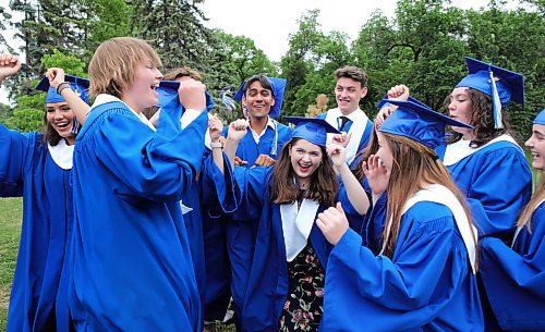 RUTH BONNEVILLE / WINNIPEG FREE PRESS

Standup - REC grads celebrate

River East Collegiate grade 12 grads have some fun taking group photos and dancing together with their caps and gowns on at Kildonan Park Friday afternoon. Students and parents will celebrate their official convocation ceremony and grad dinner party next week.  

 Alora Kempthorne, voted 2023, class Valedictorian (centre in dark blue floral dress), is celebrated by her classmates as they dance on the grass barefoot celebrating the end of grade 12.  



June 23rd, 2023
