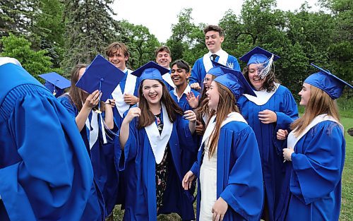 RUTH BONNEVILLE / WINNIPEG FREE PRESS

Standup - REC grads celebrate

River East Collegiate grade 12 grads have some fun taking group photos and dancing together with their caps and gowns on at Kildonan Park Friday afternoon. Students and parents will celebrate their official convocation ceremony and grad dinner party next week.  

 Alora Kempthorne, voted 2023, class Valedictorian (centre in dark blue floral dress), is celebrated by her classmates as they dance on the grass barefoot celebrating the end of grade 12.  



June 23rd, 2023
