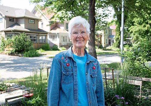 Mike Thiessen / Winnipeg Free Press 
Veteran activist Sally Papso at her Wolseley home. A seeming resurgence in homophobia in Winnipeg and across Manitoba is causing concern amongst the 2SLGBTQ+ community. For Graham McDonald. 230626 &#x2013; Monday, June 26, 2023