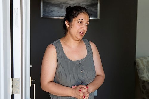 MIKE DEAL / WINNIPEG FREE PRESS
Amandeep Deol has three children and lives in the area where the coyote attacked a nine-year-old boy Saturday night.
See Malak Abas story
230626 - Monday, June 26, 2023.