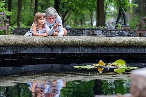 RUTH BONNEVILLE / WINNIPEG FREE PRESS

Standup - Leo Mol pond

Anne Hildebrand enjoys passing the day away with her granddaughter Holland Hildebrand (4yrs) as they check out a frog on a lily  pad in the pond at the Leo Mol Sculpture Garden Tuesday morning.  


June 27th, 2023
