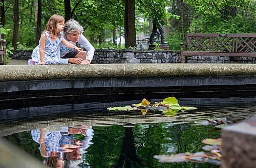 RUTH BONNEVILLE / WINNIPEG FREE PRESS

Standup - Leo Mol pond

Anne Hildebrand enjoys passing the day away with her granddaughter Holland Hildebrand (4yrs) as they check out a frog on a lily  pad in the pond at the Leo Mol Sculpture Garden Tuesday morning.  


June 27th, 2023
