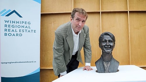 RUTH BONNEVILLE / WINNIPEG FREE PRESS

LOCAL - Richardson bust

Nominator of Kathleen Richardson: Andr Lewis, O.M., Artistic Director &amp; CEO of Canada&#x573; Royal Winnipeg Ballet  has his photo take with the bronze bust of Kathleen Richardson after unveiling ceremony Tuesday. 

A special ceremony unveiling a bronze bust in honour of Kathleen Richardson, as part the Winnipeg Regional Real Estate Board&#x573; Citizens Hall of Fame program, was held at The Assiniboine Park Pavilion Tuesday.


June 27th, 2023
