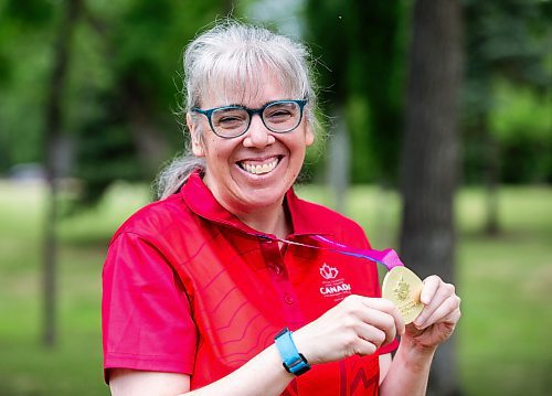 MIKAELA MACKENZIE / WINNIPEG FREE PRESS


Special Olympics gold medal winner Jenny Adams at Kildonan Park on Tuesday, June 27, 2023.   For Josh story.
Winnipeg Free Press 2023