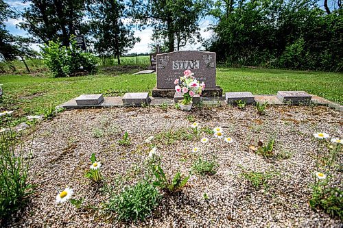 MIKAELA MACKENZIE / WINNIPEG FREE PRESS


The graves of the Sitar family, victims of a brutal axe murderer in the 1930s, at Stony Hill Cemetery near Elma, Manitoba on Thursday, June 22, 2023.  For Eva Wasney story.
Winnipeg Free Press 2023