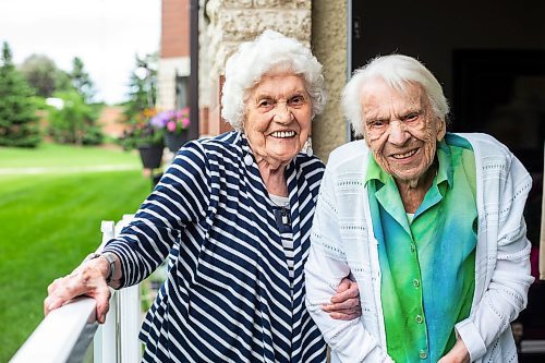 MIKAELA MACKENZIE / WINNIPEG FREE PRESS


Toini Hawthorn (left) and Aili Lean, the elderly daughters of a Finnish-born midwife who delivered an estimated 2,000 babies in the Elma area during her career, at Concordia Village on Wednesday, June 21, 2023.  For Eva Wasney story.
Winnipeg Free Press 2023