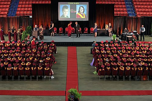 28062023
Crocus Plains Regional Secondary School held their class of 2023 graduation and convocation ceremonies at Westoba Place on Wednesday afternoon. (Tim Smith/The Brandon Sun)
