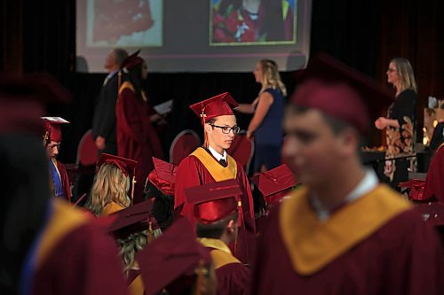 28062023
Graduates line up to receive their diplomas during Crocus Plains Regional Secondary School&#x2019;s class of 2023 graduation and convocation ceremonies at Westoba Place on Wednesday afternoon. (Tim Smith/The Brandon Sun)