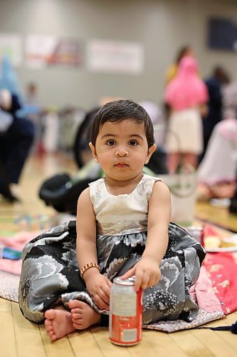 28062023
Eliana Ahmed takes part in Eid al-Adha celebrations with other members of southwestern Manitoba&#x2019;s Muslim community at the Brandon University Healthy Living Centre on Wednesday.  (Tim Smith/The Brandon Sun)