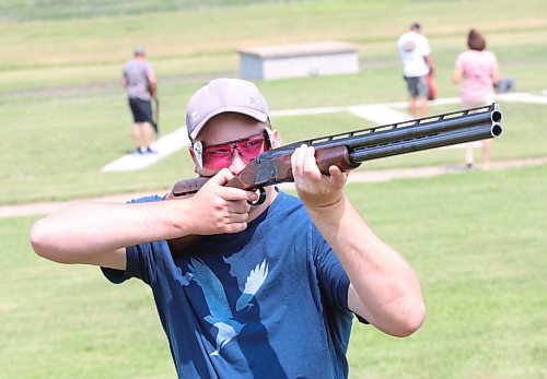 Trapshooter Rylan Bower of Brandon, who is competing this weekend in the junior men’s division at the Canadian Trapshooting Championships at the Brandon Gun Club, first picked up a shotgun at age 13. (Perry Bergson/The Brandon Sun)