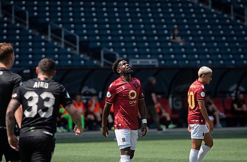 JESSICA LEE / WINNIPEG FREE PRESS

Valour FC player Pacifique Niyongabire is photographed during a game against Cavalry FC July 1, 2023 at IG Field.

Stand up