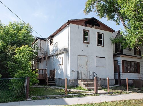 Winnipeg Free Press / Mike Thiessen 
Winnipeg Fire Paramedic Service was called to a vacant house on Lisgar Avenue in the morning of July 1st. It was supposed to transformed into affordable housing by the province. 230703 &#x2013; Monday, July 3, 2023