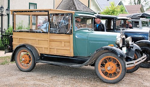 A 1928 Ford Model A two-door Depot Hack owned by 1928 Charlie Baldock sits at the Daly House Museum on Wednesday. (Michele McDougall/The Brandon Sun)