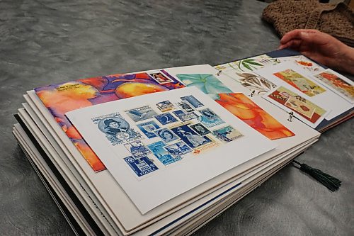 Brandon artist Elaine Rounds has been making stationary art, such as books and mail art, and mailing them all over the world since 2000. (Miranda Leybourne/The Brandon Sun)