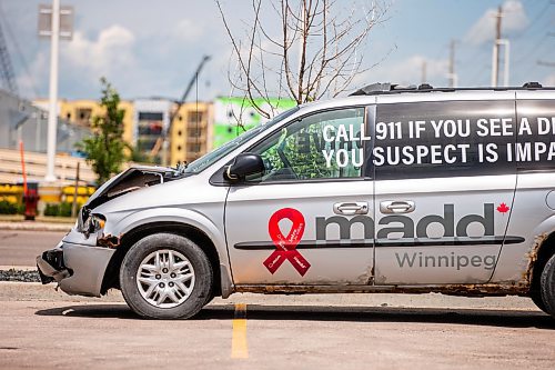 MIKAELA MACKENZIE / WINNIPEG FREE PRESS

An impaired driving awareness vehicle, dropped off by MADD Canada, parked by Regent Avenue near the Beer Boutique on Thursday, July 6, 2023.  For Cierra Bettens story.
Winnipeg Free Press 2023.