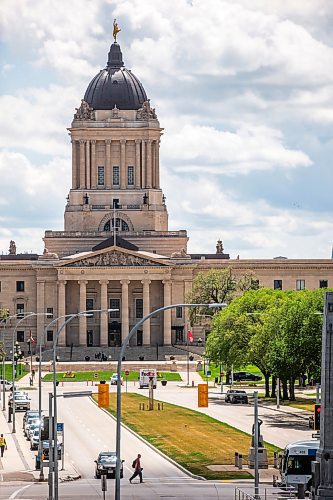 MIKAELA MACKENZIE / WINNIPEG FREE PRESS

The Manitoba Legislative Building, which will be closed off for the premier&#x2019;s conference next week, on Friday, July 7, 2023.  For &#x2014; story.
Winnipeg Free Press 2023.