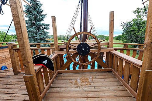 RUTH BONNEVILLE / WINNIPEG FREE PRESS

INTERSECTION - boat pool

A large selection of photos of  Doug Cook, aka Captain Cook, showing off his, life-sized, wooden ship encased around a pool with the gangway off his deck.  

 Photos also of his grandkids enjoying jumping off the deck, steering the ship with antique steering wheel at the helm and warming up on the front decking. 


What: This is for an Intersection piece on Doug's backyard swimming pool encased inside a wooden pirate ship - he got the idea in 2018, launched an early version in 2019 and has been updating ever since, to the point he thinks he's finally done. Let's just say he'll be ready when the next biblical flood passes thru. 

Ship is 75 feet long, plenty to take pics of, from varying angles, it's a multi-tier ship - for sure get a shot of the name, HMS Reconcilation, the antique steering wheel, etc. etc. 

See Dave's story. 

July 7th,  2023
