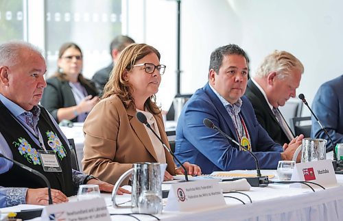 RUTH BONNEVILLE / WINNIPEG FREE PRESS

Local -  Premiers and Indigenous leaders at The Leaf


Photo of Manitoba Premier Heather Stefanson sitting a boardroom table with Premiers as they get read for meeting at The Leaf at Assiniboine Park Monday,.

Story:  Premier is hosting premiers and Indigenous leaders for a meeting at The Leaf at Assiniboine Park Monday.This is of several meetings being held over a three-day conference in Winnipeg.


July 10th,  2023
