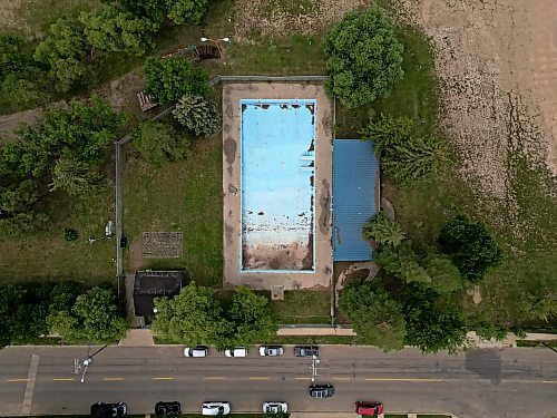 11072023
The Kiwanis Pool on 13th Street in Brandon sits empty and unused, as seen from above on Tuesday. (Tim Smith/The Brandon Sun)