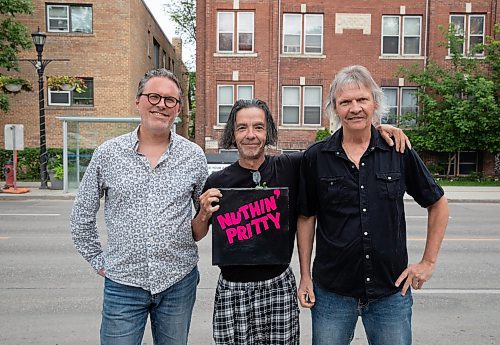 JESSICA LEE / WINNIPEG FREE PRESS

Winnipeg band Nuthin' Pritty members (from left) Rodney James Machovec, Keith Dzedzora, and Terry Smith pose for a photo in Corydon July 12, 2023.

Reporter: Alan Small