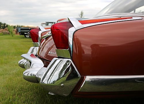 The rear tail lights of a 1954 Kaiser Special owned by Butch and Val Buchanan of Fargo, N.D near Brandon on Wednesday. There were less than 8,000 of these vehicles built by automobile executive Joseph W. Frazer and industrialist Henry J. Kaiser, who started their company to compete with General Motors, Ford, and Chrysler, but halted production in 1955. (Michele McDougall/The Brandon Sun)