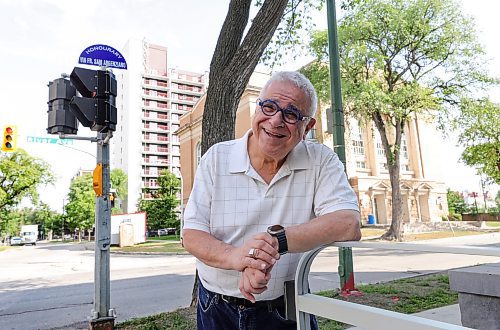 RUTH BONNEVILLE / WINNIPEG FREE PRESS

Faith - Showing the way

Photo of Rev. Sam Argenziano (AKA  Father Sam), and parishioner, Maria Doerr, who had the idea for the sign, next to the street sign at River Avenue &amp; Nassau Street North that honours Rev.SamArgenziano.

River Avenue and Nassau street at Honorary Rev. Sam Argenziano Way sign (Sign readers Honourary Via Fr. Sam Argenziano.

Story: Showing the way: Long time priest of Holy Rosary Roman Catholic Church Rev. Sam Argenziano recognized with the renaming of part of River Avenue in his honour.


Reporter: Brenda Suderman

July 13th,  2023
