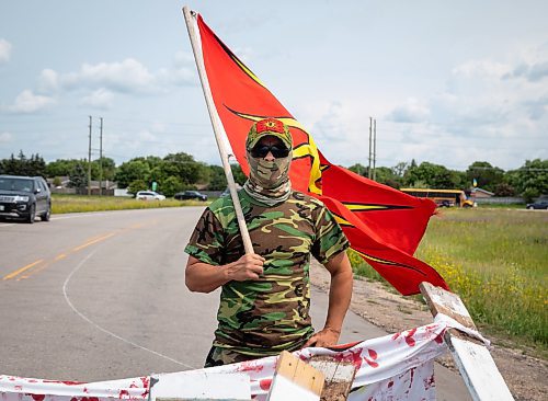 JESSICA LEE / WINNIPEG FREE PRESS

A community member from Alberta poses for a photo at the Brady Landfill blockade July 13, 2023. 

Reporter: Tyler Searle /Chris Kitching