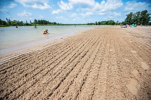 MIKAELA MACKENZIE / WINNIPEG FREE PRESS

The beach at Bird&#x2019;s Hill Provincial Park, which has now been raked but previously had complaints about excessive goose poop, on Friday, July 14, 2023. For Danielle story.
Winnipeg Free Press 2023.