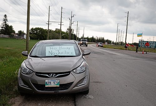 JESSICA LEE / WINNIPEG FREE PRESS

A car is photographed at the Brady Landfill July 14, 2023 as protestors gather close to 6 pm when the injunction order is supposed to be carried out.

Reporter: Chris Kitching