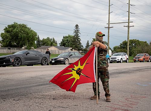 JESSICA LEE / WINNIPEG FREE PRESS

A protestor is photographed at Brady Landfill July 14, 2023.

Reporter: Chris Kitching