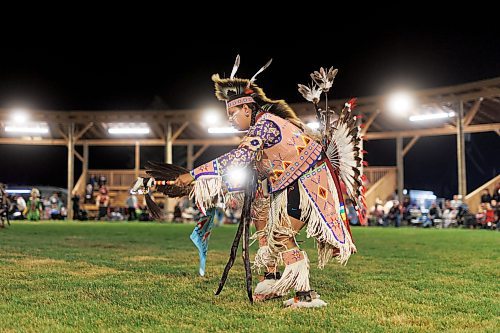 14072023
Dancers and drummers from all over took part in the Sioux Valley Dakota Nation Dakota Oyate Wacipi Powwow on Friday evening. The community debuted a new Powwow arbour for the annual event. 
(Tim Smith/The Brandon Sun)
