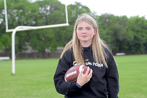 Vincent Massey Vikings Brooklyn Morcombe is off to the under-18 national women's football championship as a running back and receiver for Team Manitoba. (Thomas Friesen/The Brandon Sun)