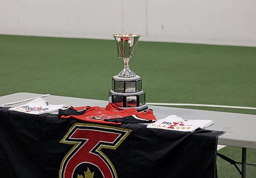 Mike Thiessen / Winnipeg Free Press 
The Isobel Cup, won by the Toronto Six for the first time in the team&#x2019;s history. The Cup is in the province for several days with the team&#x2019;s three Manitoban players. For Mike Sawatzky. 230717 &#x2013; Monday, July 17, 2023