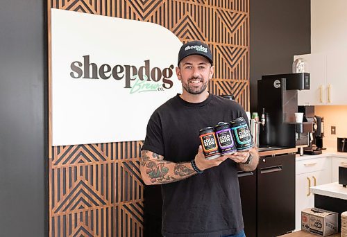 Mike Thiessen / Winnipeg Free Press 
Shawn Black, founder of Sheepdog Brew Co., never expected the positive and widespread reception of the company&#x2019;s nitro cold brew coffee when starting out in 2017. Sheepdog Brew Co. is opening its first storefront on Saturday. For Gabrielle Piche. 230719 &#x2013; Wednesday, July 19, 2023