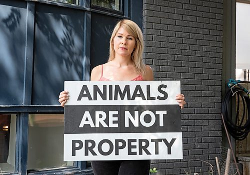 JESSICA LEE / WINNIPEG FREE PRESS

Danae Tonge, a protest organizer who will be protesting outside the Manitoba Stampede in Morris this weekend, poses for a photo at her home July 20, 2023.

Reporter: Tyler Searle